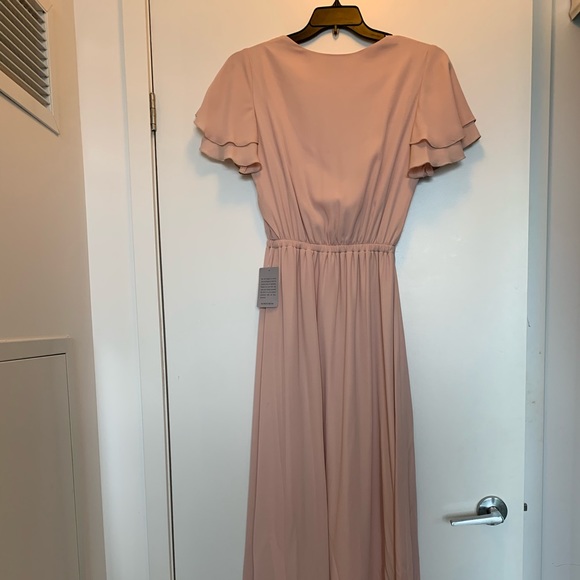 Floorlength Pink Dress - Perfect for Bridesmaid - Picture 2 of 4